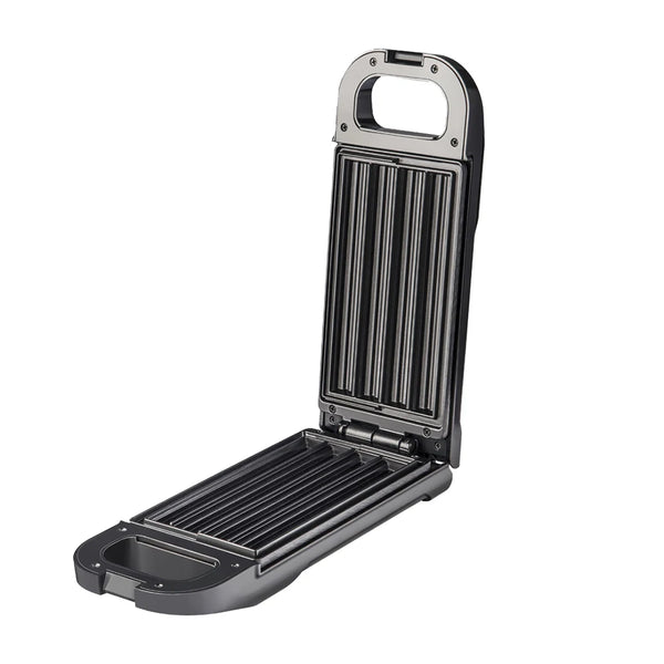 Open 4 Stick Churros Waffle Maker showing its grilling plates for baking snacks.