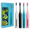 Electric Sonic Toothbrush for adults with four brush heads showcased in attractive packaging.