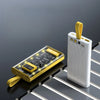 12000mAh Transparent 22.5W Fast Charging Power Bank in black and yellow design on a sleek surface.