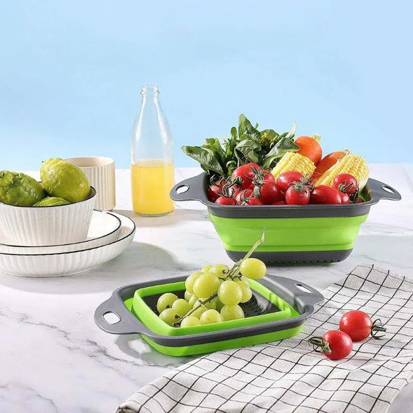 Collapsible Silicone Colander with Handles
