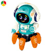 Remote Control Infrared Dancing Mini Robot in vibrant colors with a fun smiling face and movable legs.