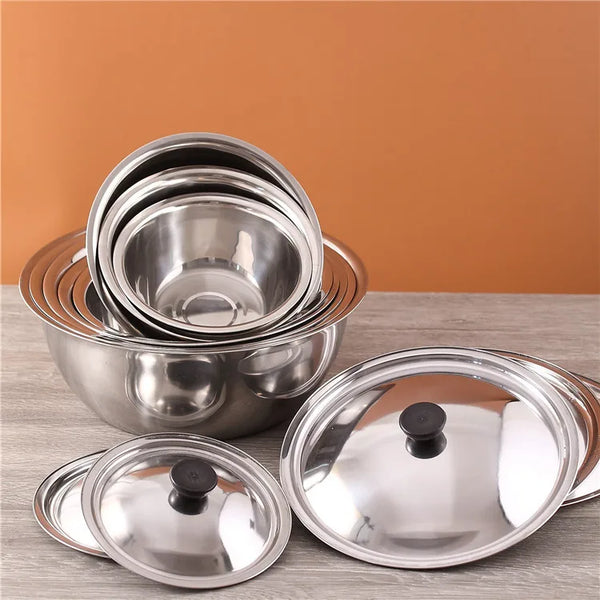 High-Quality Stainless Steel Soup Basin with Lid