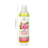 Pure Natural Rose Essential Oil bottle for hair and skin nourishment with shiny, silky appearance.