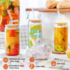 4 Pack Smoothie Clear Mason Jar Set
