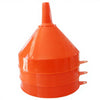 250mm Heavy Duty Automotive Plastic Funnel in bright orange color for easy and precise fluid transfer.