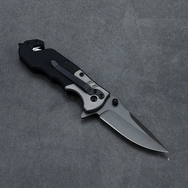 EDC Stainless Steel Pocket Knife with Belt Cutter