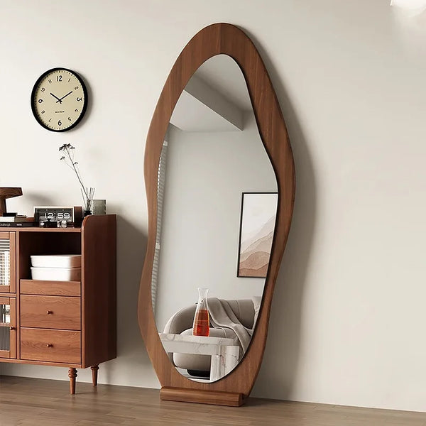 Full Length Mango Shape Wooden Dressing Mirror