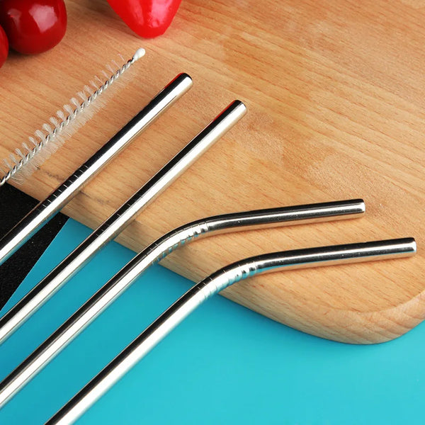 Stainless Steel Reusable Straw Set