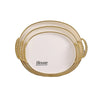 3-Piece Oval Plastic Snack Plate Set