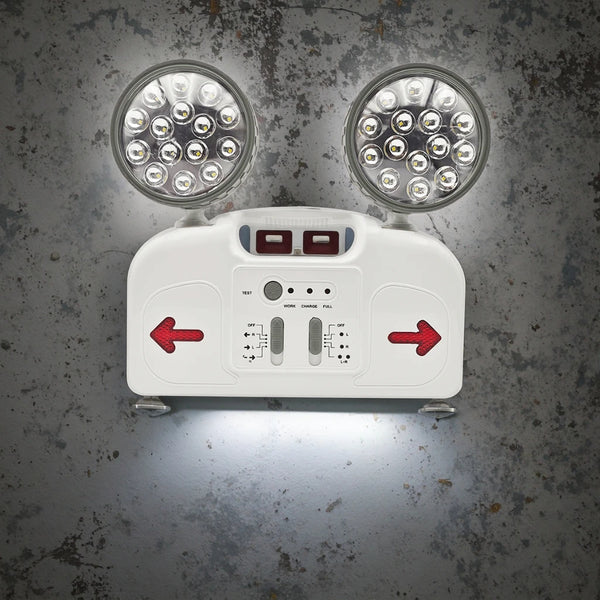 8 Hour Emergency LED Lights 10 W with dual portable lights for reliable illumination in emergencies.