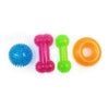 TPR Spiky Bone Dog Chew Toy with Squeaker