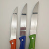 Stainless Steel Ultra Sharp Fruit Knife set with colorful handles for efficient food preparation.