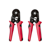 Mini Multi Cord End Hand Insulated Crimping Tool - pair with ergonomic red handles for easy electrical wire crimping.