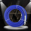 20M High Pressure Airless Sprayer Hose coiled and presented under spotlight on a display stand.