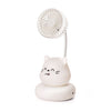 Mini USB Cooling Fan with Night Light in a cute cat design, great for desk illumination and airflow.