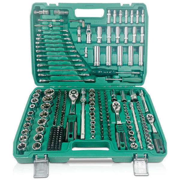 216-Piece Mixed Socket and Ratchet Wrench Set