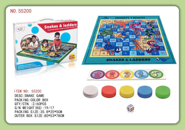 Snakes and Ladders Educational Game Carpet