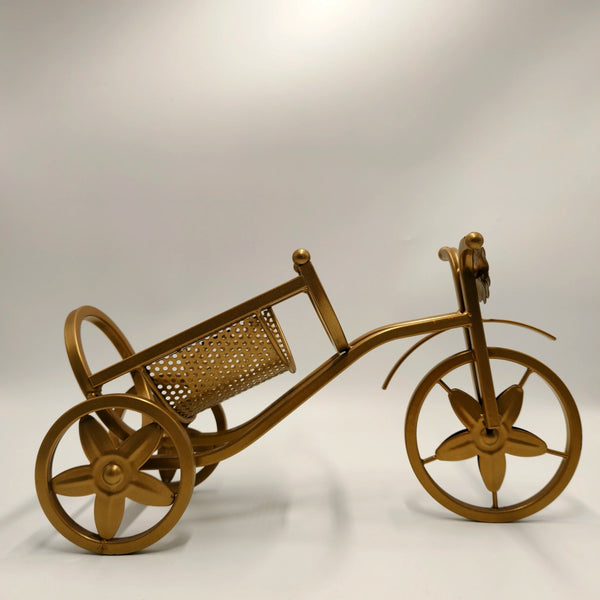 Gold Bicycle Wine Bottle Holder and Display Stand