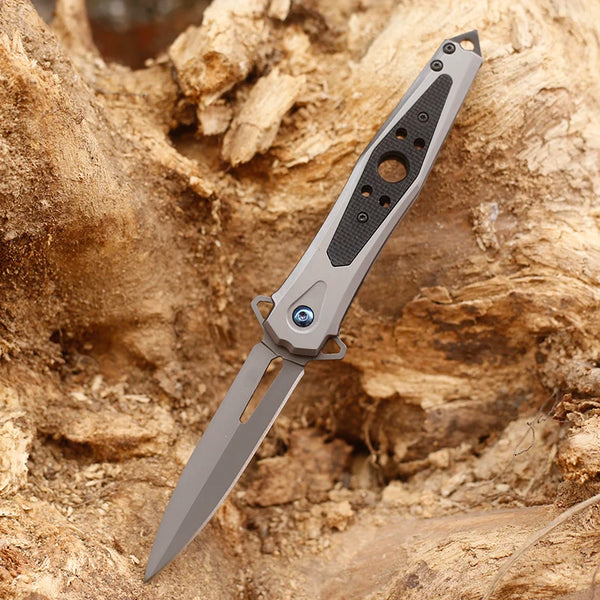 Stainless Steel Folding Survival Knife with G10 Grip