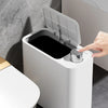 Covered Trash Can featuring a sleek design with lid, ideal for keeping waste contained and odor-free.