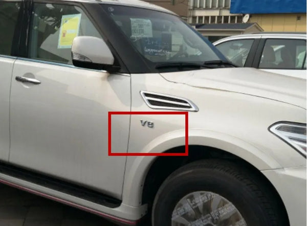 V8 Chrome Rear Badge Sticker for Nissan Patrol Y62 Armada