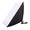 Square Studio Light Box with Single Lamp Holder angled view showing light diffusion surface and power cord