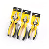 8-Inch Steel Cutting Pliers set featuring three styles with yellow and black handles, ideal for heavy-duty tasks.
