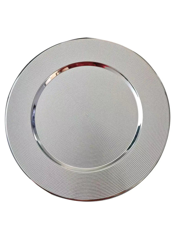 Stylish PP Charger Plate - elegant and textured design for table settings and catering events.