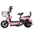 48V Electric City Bike for Adults in pink with basket, suitable for urban commuting.