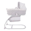 Deluxe 2 in 1 Bassinet & Moses Basket in light gray, offering safe sleep for newborns with a stylish design.