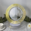 Gold Rimmed Acrylic Clear Charger Plate