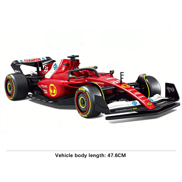 F1 App-Controlled High Speed RC Car displayed at an angle, showcasing sleek design and detailed features.