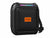 Portable Wireless Bluetooth Speaker in sleek black design with strap and vibrant LED light.