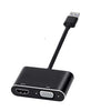 USB 3.0 to HDMI VGA Dual Output Adapter for dual monitors with HDMI and VGA outputs.