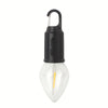 Portable Warm Light Bulb Torch hanging for versatile outdoor lighting and emergency use.