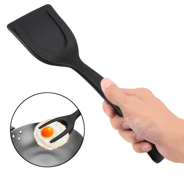 2-in-1 Silicone Egg Spatula and Flip Tong