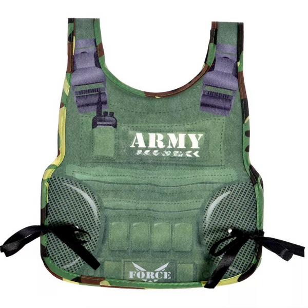 Kids Military Soldier Playset with Action Figures tactical vest toy for imaginative play and role-playing scenarios.