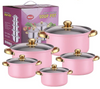 Stainless steel pots and pans with lids