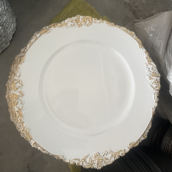 Antique Reef Gold Charger Plate