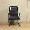 Mesh Back Visitor Office Chair with Armrests set against a simple backdrop, showcasing its design and functionality.