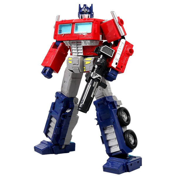 DIY Heroic Anime Action Figure Transformation Truck posed as a powerful robot with gun and vehicle elements.