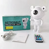 Star Projector Galaxy Night Light with astronaut design, remote control, and instruction manual for cosmic ambiance.