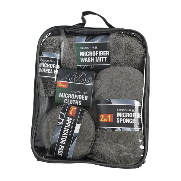9-Piece Microfiber Car Wash Cleaning Kit