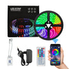 12V SMD 5050 RGB LED Strip with remote control and power adapter for customizable lighting