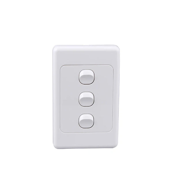 Classic 3 Gang 16A Universal Wall Switch