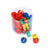 Single-Hole Bulk Plastic Standard Pencil Sharpener in various colors inside a transparent container.