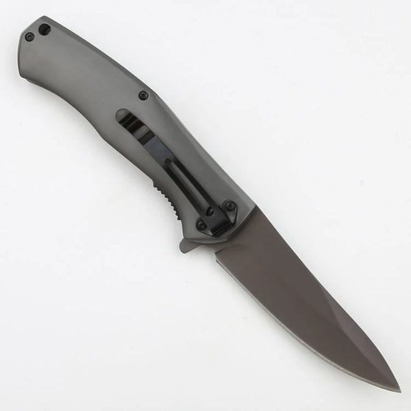 DA305 Steel Handle Folding Survival Knife