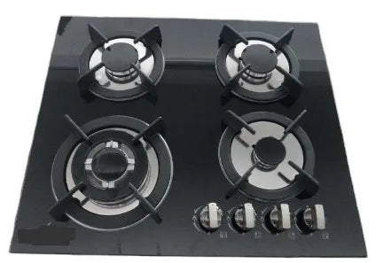 Portable Electric Gas Manual 4 Burner Cooker with four burners and knobs for precise heat control.