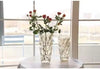 Round Point Textured Glass Vase with Wavy Rim