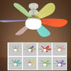 E27 Screw-In LED Ceiling Fan Light with colorful blades and modern design for enhancing room decor.